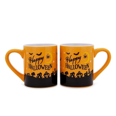 Silver Buffalo Disney Halloween Mickey And Minnie Mouse 14-Ounce Ceramic Mugs | Set Of 2 1 Silver Buffalo Disney Halloween Mickey And Minnie Mouse 14-Ounce Ceramic Mugs | Set Of 2