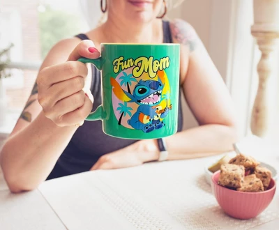 Silver Buffalo Disney Lilo & Stitch "Fun Mom" Ceramic Mug | Holds 20 Ounces 4 Silver Buffalo Disney Lilo & Stitch "Fun Mom" Ceramic Mug | Holds 20 Ounces - Image 4