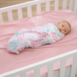 NoJo Disney Minnie Mouse Pink, Aqua, And White 3 Piece Muslin Swaddle Baby Blanket Set -Disney Sales Store GUEST e31316d1 92a9 40ce af8b 8524df950fd3