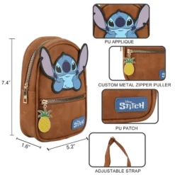 Disney Stitch Applique Character Art 7.4" Brown Sling Bag 10 Disney Stitch Applique Character Art 7.4" Brown Sling Bag -Disney Sales Store GUEST e98d0529 fa97 4baf 998c f50280a59630