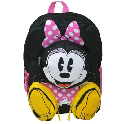 Disney Minnie Mouse Front Body 16" Backpack With 3D 3 Zipper Pockets 5 Disney Minnie Mouse Front Body 16" Backpack With 3D 3 Zipper Pockets - Image 5