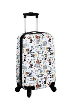 Disney Mickey Mouse And Minnie Mouse 20 Inch White Rolling Luggage