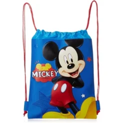 Disney Blue Mickey Mouse Drawstring Backpack - Large Drawsting Bag