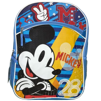 Disney Mickey Mouse Large Backpack Blue 16" 1 Disney Mickey Mouse Large Backpack Blue 16"
