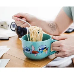 Silver Buffalo Disney Lilo & Stitch Aloha Ceramic Soup Mug With Vented Lid | Holds 24 Ounces -Disney Sales Store GUEST f41676c9 b267 4e75 82e1 778fcb32e87f