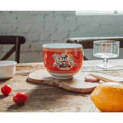 Silver Buffalo Disney Mickey Mouse Wild Wok 20-Ounce Ramen Bowl And Chopstick Set 4 Silver Buffalo Disney Mickey Mouse Wild Wok 20-Ounce Ramen Bowl And Chopstick Set - Image 4