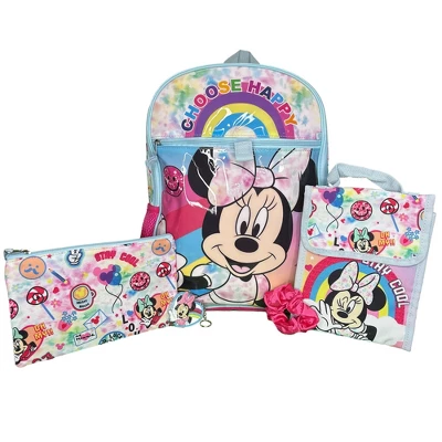 Disney Minnie Mouse Kids School Backpack 16" 5PC Lunch Kit, Keychain, Scrunchie, Keychain, And Utility Case 6 Disney Minnie Mouse Kids School Backpack 16" 5PC Lunch Kit, Keychain, Scrunchie, Keychain, And Utility Case - Image 6