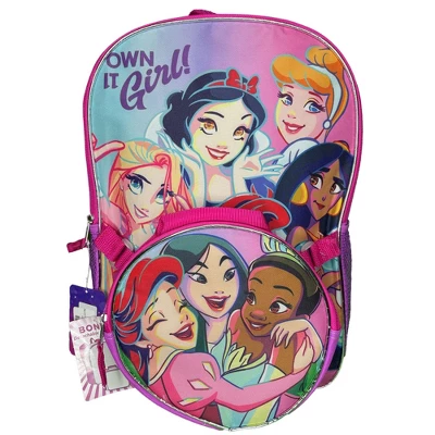 Disney Princess Backpack And Lunch Bag Set 16" Pink 1 Disney Princess Backpack And Lunch Bag Set 16" Pink
