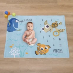NoJo Disney Finding Nemo Blue Make A Splash Super Soft Photo Op Milestone Baby Blanket -Disney Sales Store GUEST f8e60672 d2f0 4545 a371 2f2c5e0a9896