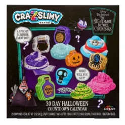 Disney Halloween NBC Countdown Calendar: Creative Slimes & Putties, 30 Pieces, Educational Focus On Creativity