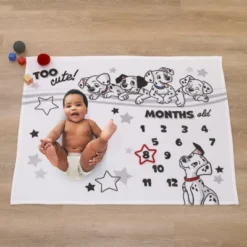 Disney 101 Dalmatians White And Black Too Cute Super Soft Photo Op Milestone Baby Blanket -Disney Sales Store GUEST fa70b2ed 33fd 416f b7c5 941e61969cef