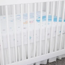 Disney Princess Cinderella - Light Blue And White Photo Op Fitted Crib Sheet -Disney Sales Store GUEST fb7987fb ce47 432b 8ba2 b278431548a0